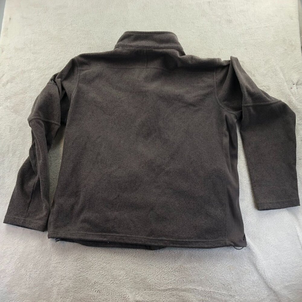 Merrell Mens Fleece Jacket Size XL Full Zip Stand Collar Brown Outdoors Casual - Picture 12 of 12